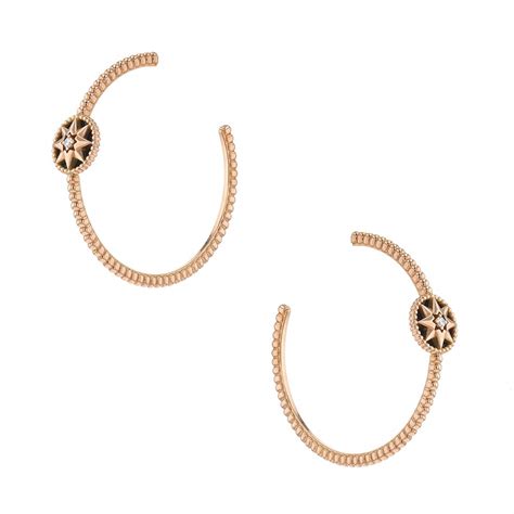 boucles d'oreilles dior rose des vents